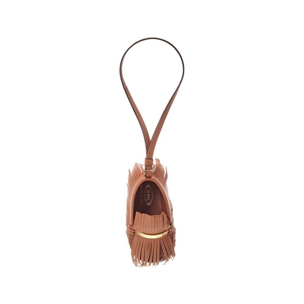 Tod's Gommino Leather Bag Charm, Brown
